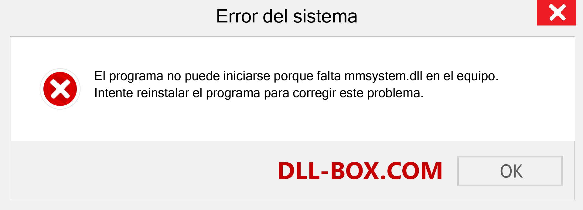 ¿Falta el archivo mmsystem.dll ?. Descargar para Windows 7, 8, 10 - Corregir mmsystem dll Missing Error en Windows, fotos, imágenes